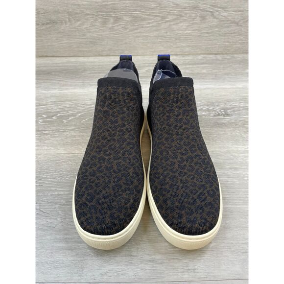 Rothy's Women's Boot Chelsea Ankle Slip-On Flat 7.5 Brown Leopard Print Shoes - Picture 2 of 11